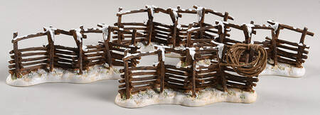 General Village Accessories Corral Fence-Set Of 4 - Boxed