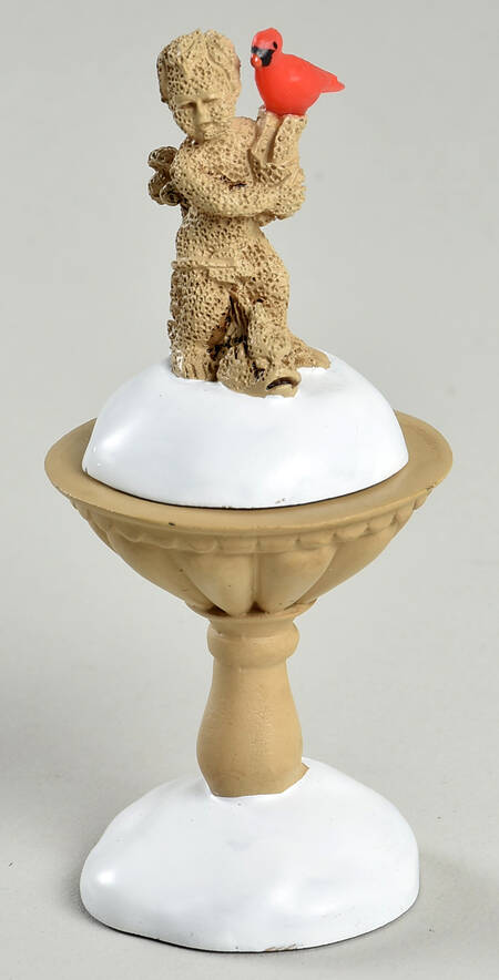General Village Accessories Cardinal Christmas Fountain - With Box Bx992