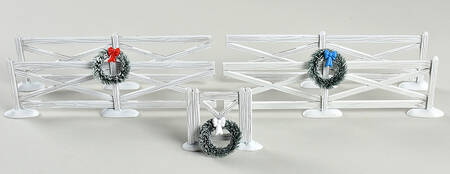 General Village Accessories White Crossbuck Fence - Set Of 8 - With Box Bx990