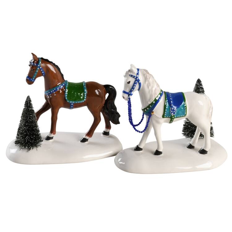 General Village Accessories Holiday Trot Set Of 2 - With Box Bx1006