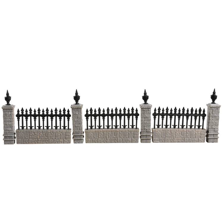 General Village Accessories Stone Fence Set Of 7 - With Box Bx997