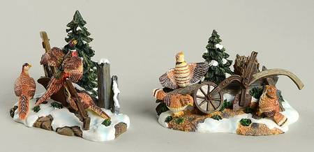 General Village Accessories Birds Out Back-Set Of 2 - Wtih Box Bx376