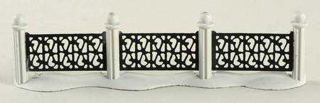 General Village Accessories Wrought Iron Fence-Set Of 4 - Boxed