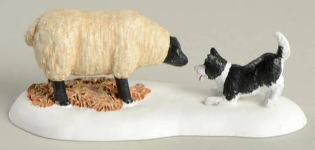 General Village Accessories Mistletoe Farm Sheepdog Fun - With Box Bx839