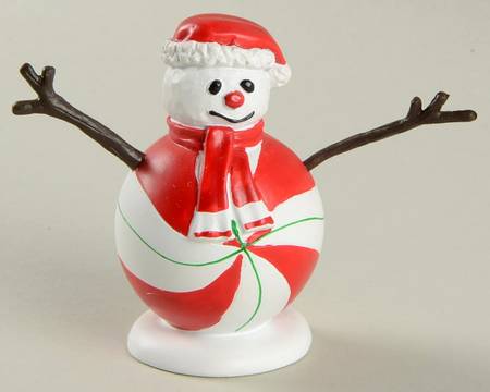 General Village Accessories Peppermint Snowman - With Box Bx828