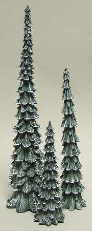 General Village Tree Accessories Pencil Pines-Set Of 3 - Boxed