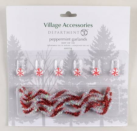 General Village Accessories Peppermint Garlands - With Box Bx856
