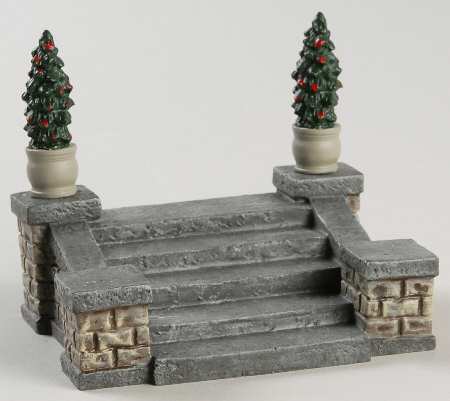 General Village Accessories Brick Edged Steps-Set Of 3 - Boxed