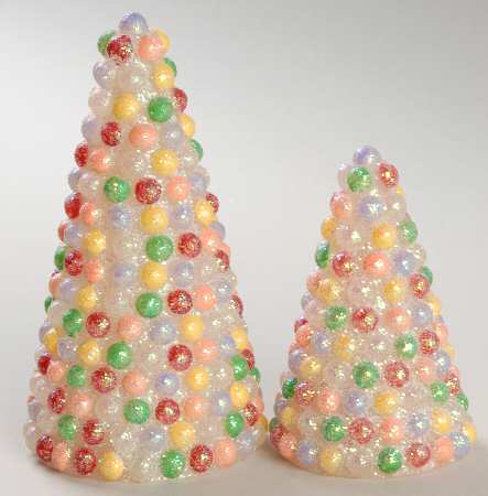 General Village Accessories Gumdrop Pine Trees-Set Of 2 - Boxed
