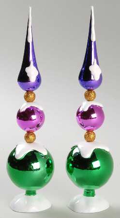 General Village Accessories Finial Tree-Set Of 2 - Boxed