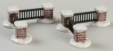 General Village Accessories Village Fence-Set Of 2 - Boxed