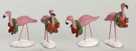 General Village Accessories Pink Flamingos - Boxed