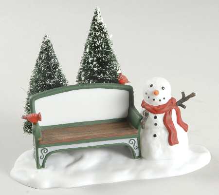 General Village Accessories Our Own Village Park Bench - Boxed