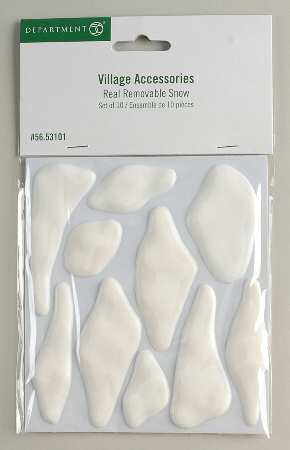 General Village Accessories Real Removable Snow, S/10 - Bx527 With Box