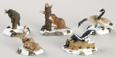 General Village Accessories Woodland Wildlife Animals - Bx370 With Box