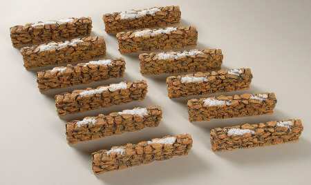 General Village Accessories Stone Wall-Boxed Set Of 12 - With Box-619a