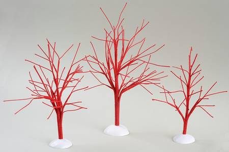 General Village Tree Accessories Red Bare Branch Trees - Boxed