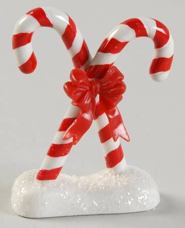 General Village Accessories Candy Cane Hitching Post - With Box Bx658