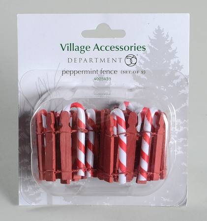 General Village Accessories Peppermint Fence - With Box Bx668