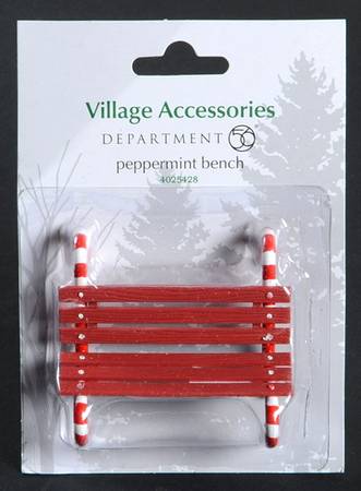 General Village Accessories Peppermint Bench - With Box Bx656