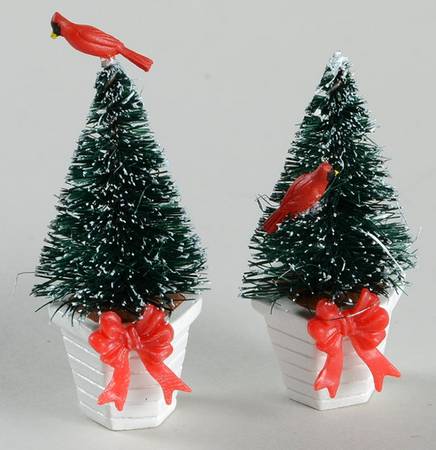 General Village Tree Accessories Picket Lane Potted Evergreens - Boxed