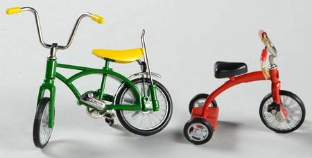 General Village Accessories Village Bicycle & Tricycle - With Box Bx395