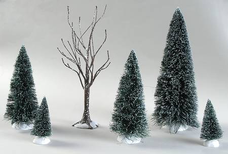 General Village Tree Accessories Landscape -- Set Of 6 - No Box