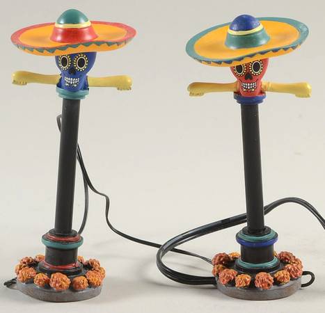 Day of the Dead - Snow Village Day Of The Dead Street Lights - Boxed