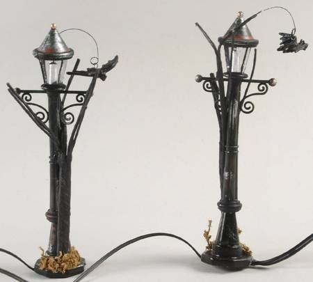 Snow Village Halloween Haunted Street Lights - Boxed