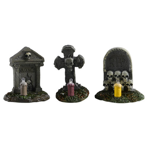 Snow Village Halloween Spooky Graveyard Vigil - 539 With Box