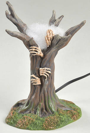 Snow Village Halloween Haunted Tree - With Box