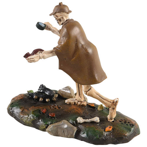 Snow Village Halloween Sherlock Bones - Boxed