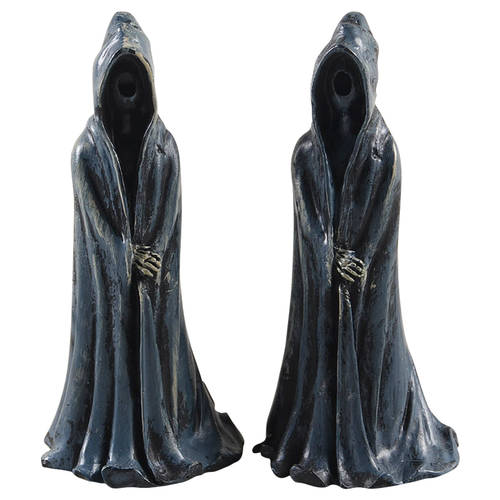 Snow Village Halloween Lit Ghoulish Figures - With Box-Bx563