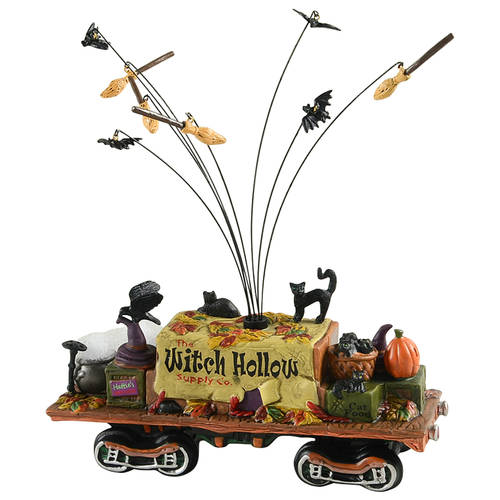 Haunted Rails - Snow Village Halloween Witch Hollow Supply Car - Boxed
