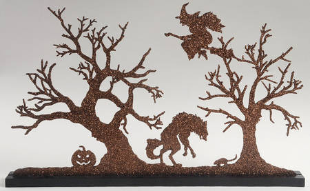 Snow Village Halloween Haunted Woods Silouette - With Box Bx695