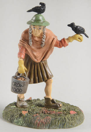 Snow Village Halloween Crow Hag - With Box Bx675