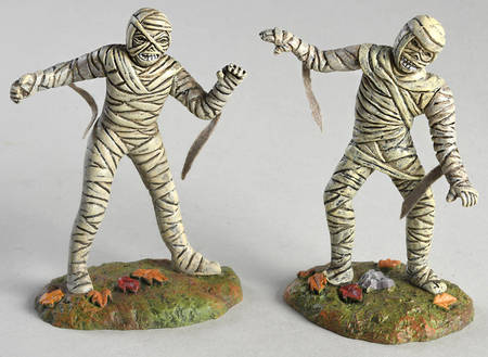 Snow Village Halloween Mummies Parade -Set Of 2 - With Box Bx682