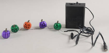 Snow Village Halloween Lit Shiny Pumpkins - With Box Bx697
