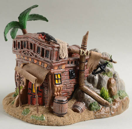 Snow Village Halloween Pirate Haven Hideaway - With Box Bx731