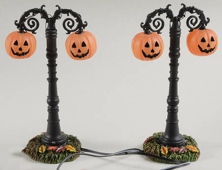 Snow Village Halloween Hallows Eve St Lamp-Set Of 2 - With Box Bx725