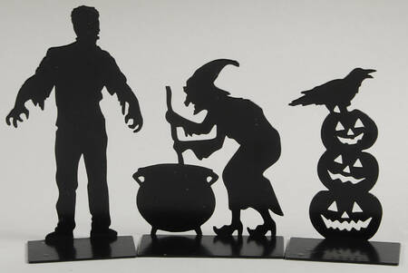 Snow Village Halloween Spooky Silhouettes-Set Of 3 - With Box Bx723