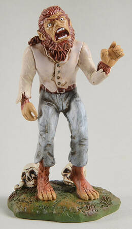 Snow Village Halloween Wolfman's Howl - With Box Bx716