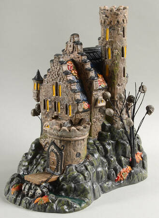 Snow Village Halloween Castle Calvaria - With Box Bx710