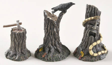 Snow Village Halloween Scary Stumps - With Box Bx313