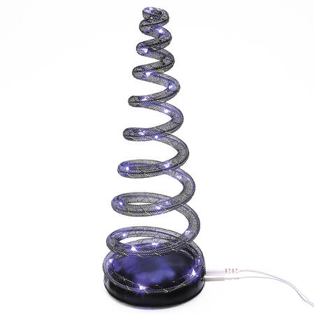 Snow Village Halloween Spiralight Led Tree Purple - With Box Bx756