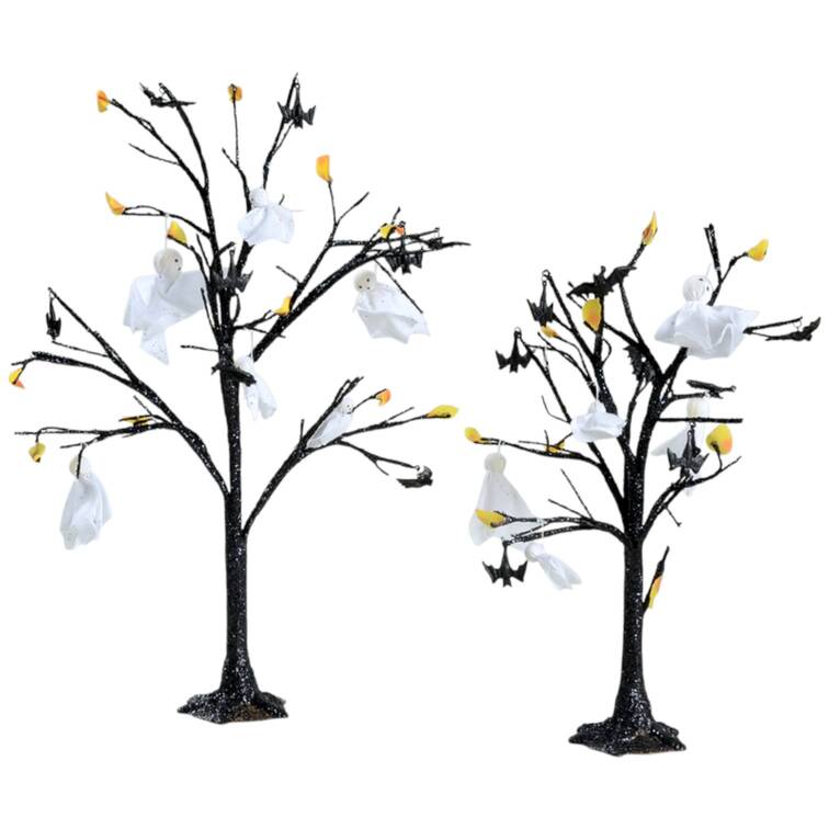 Snow Village Halloween Bats & Spooks Tree - Boxed