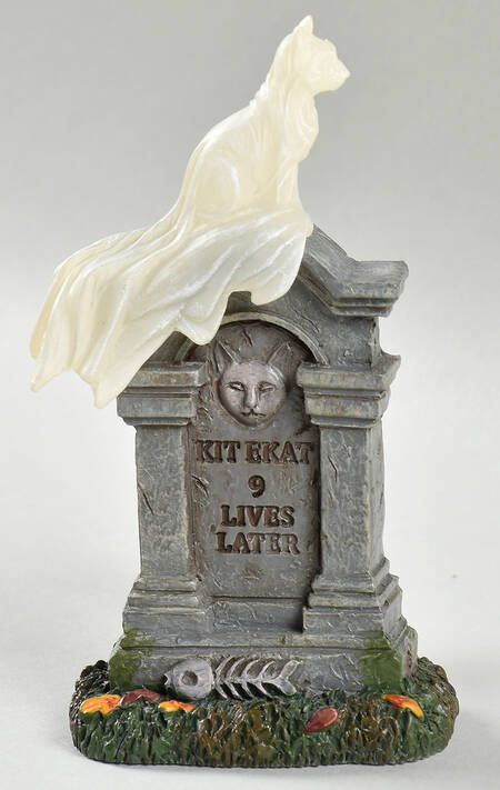 Snow Village Halloween Lit Kit E Kat Tombstone - With Box Bx753