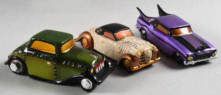 Snow Village Halloween Creepy Cars Set Of 3 - With Box Bx764