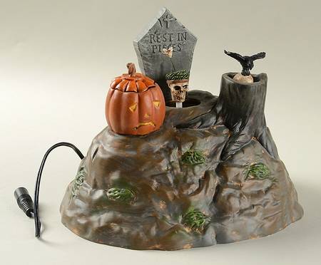 Snow Village Halloween Animated Skulls - Boxed
