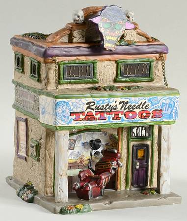 Snow Village Halloween Rusty's Needle - Boxed